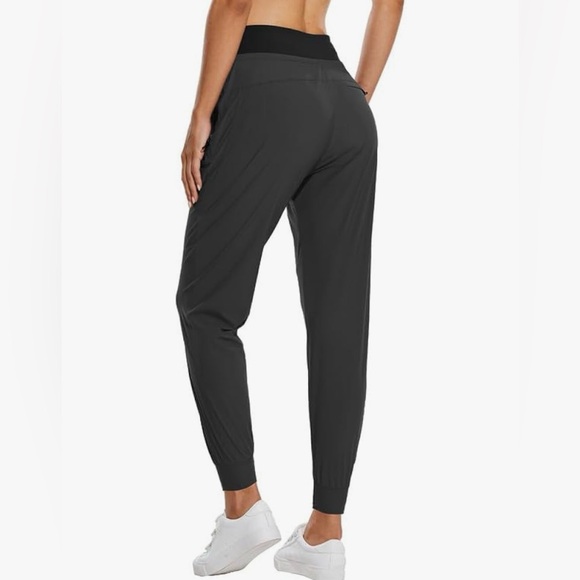 BRAND NEW 2 pairs Black and Gray Athletic Hiking Pants Joggers 5 pockets 28” - Picture 2 of 12